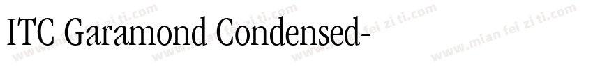 ITC Garamond Condensed字体转换